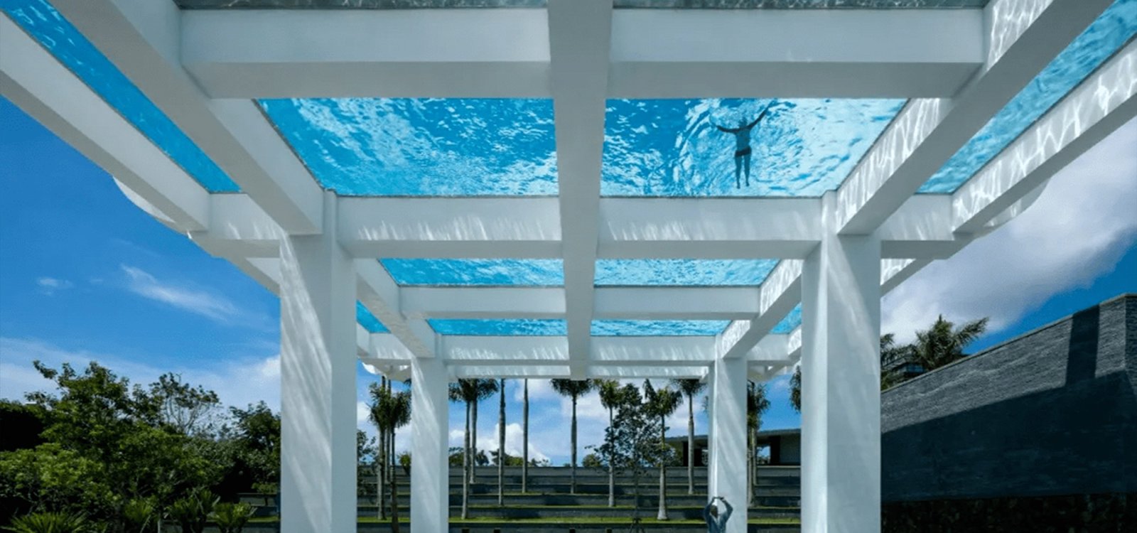 glass pool